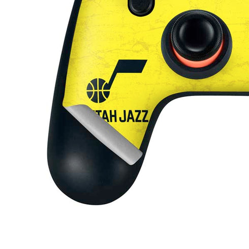 NBA Utah Jazz Yellow Texture Google Stadia Controller Skin